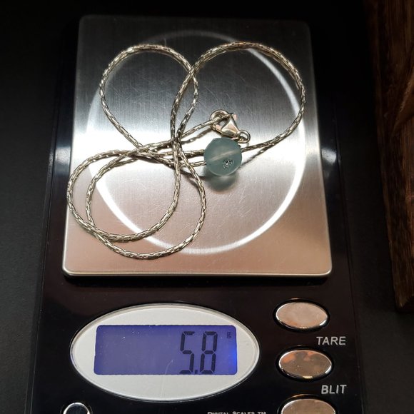 16 Inch Sterling Silver Crystal Necklace - Picture 5 of 5